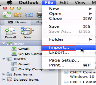 export emails from outlook for mac?